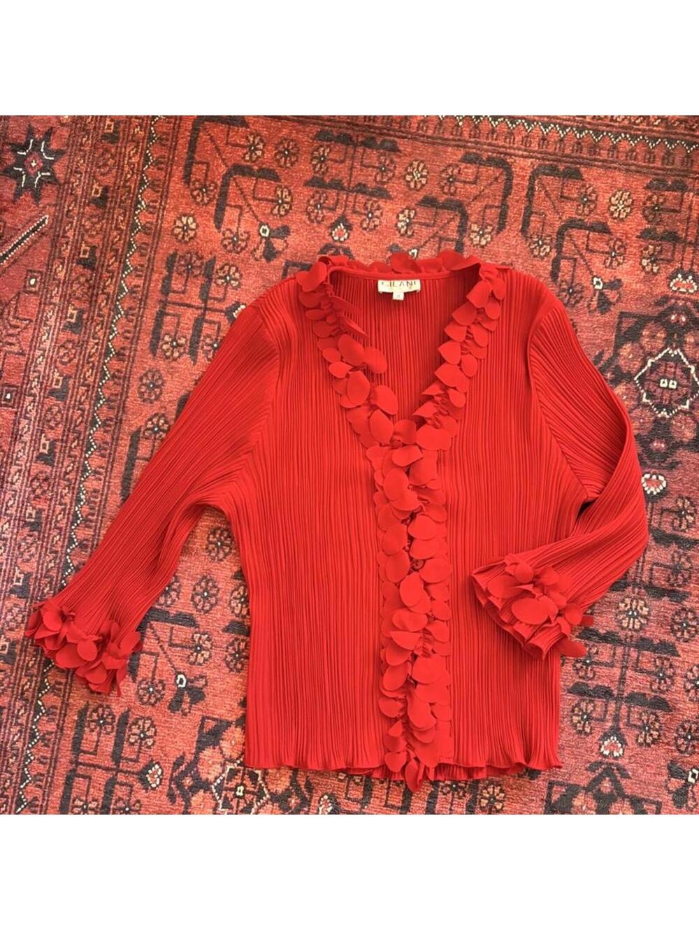 VINTAGE Y2K RUFFLE BLOUSE